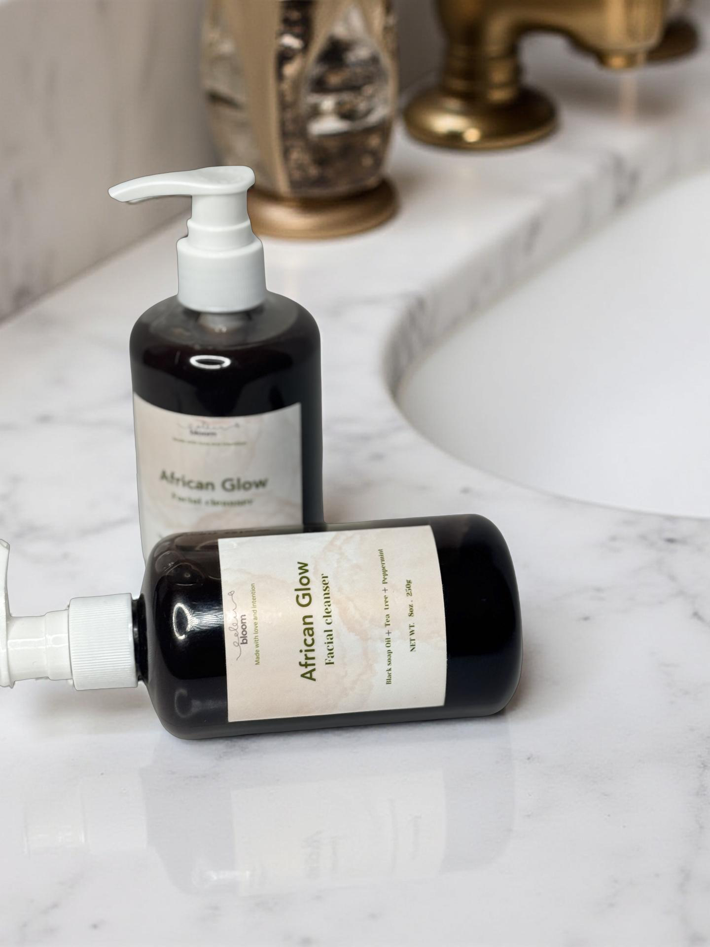 African Glow Black Soap - Liquid Cleanser