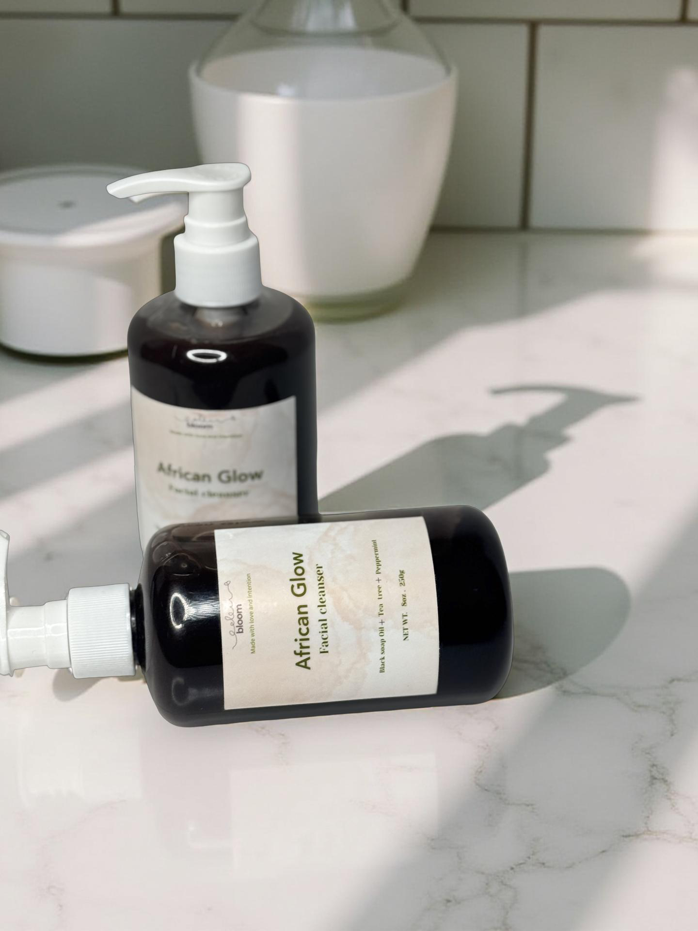 African Glow Black Soap - Liquid Cleanser