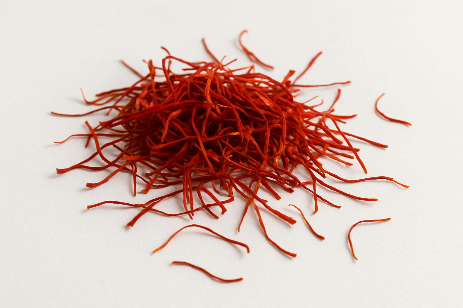 Realistic dried saffron threads